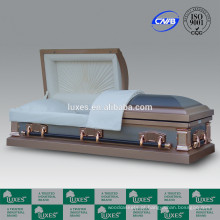 Caixão fornecedores LUXES estilo americano caixões de caixão de Metal de 18ga